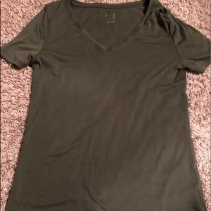 Olive green v-neck